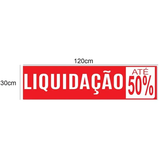 Adesivo Liquidação 50% Para Vitrine 120x30cm