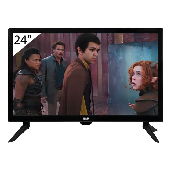 Tv Monitor Led 24  Bak Bk-24 Full Hd 1920x1080 Com Entrada H