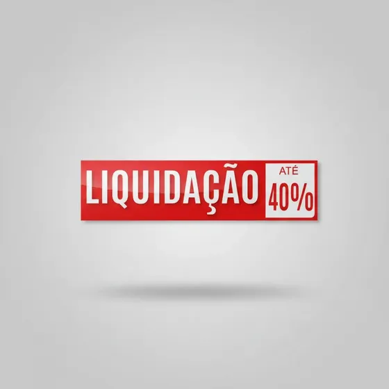 Adesivo Liquidação 40% Para Vitrine 120x30cm