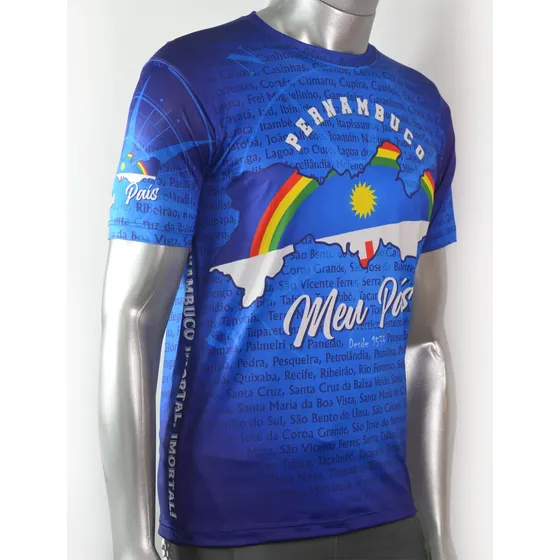Camiseta Pernambuco Meu País_manga Curta Uv-50