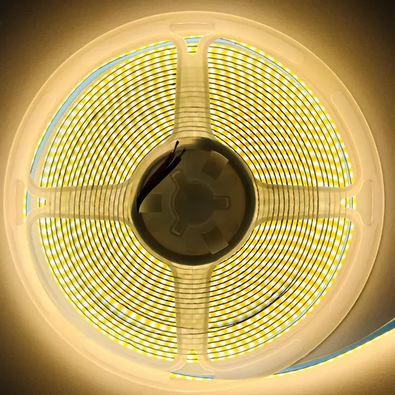Fita Cob Led 5 Metros YFCT 320 Leds por Metro Ip20 Branco Quent 3000k Luz Branco-quente
