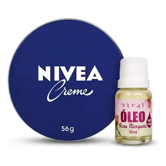 Kit Nivea Lata 56g + Óleo Rosa Mosqueta Vivai