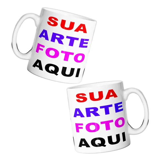 Caneca Personalizada Com Sua Foto Arte Frase Ou Logo