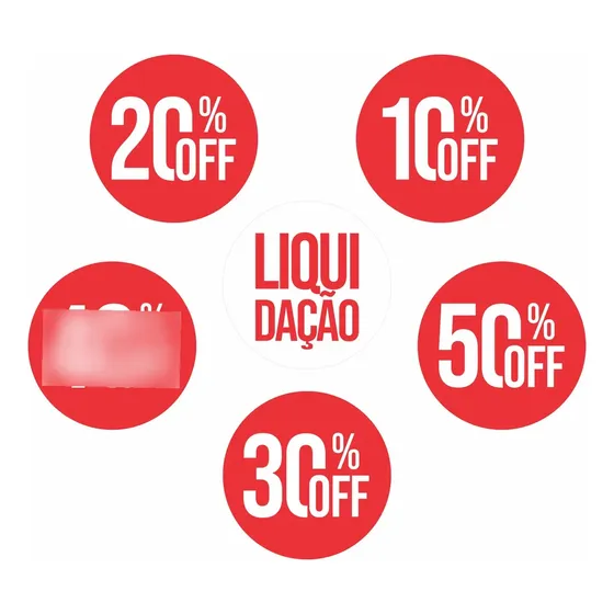 Adesivo Vitrine Promoção Liquidação Kit C/ 6 Unid 30cm