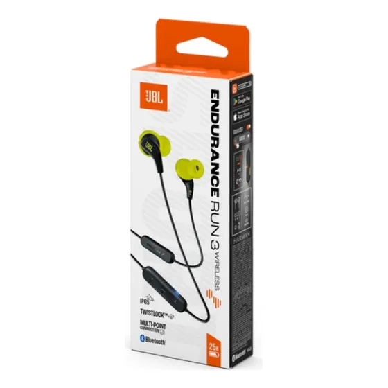 Fone de Ouvido Esportivo JBL Endurance Run 3 Sem Fio IP65 - Preto