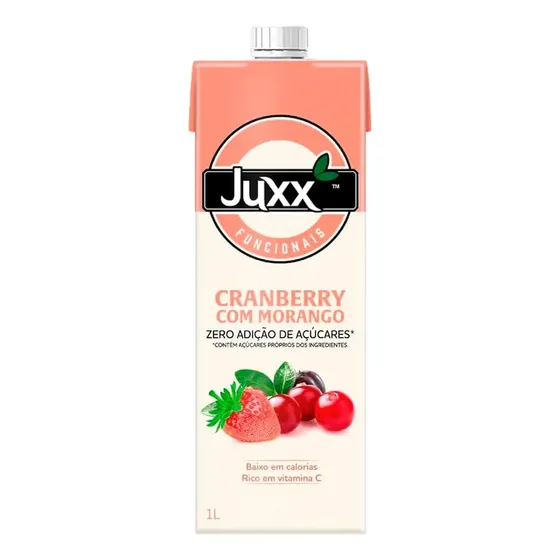 Suco de Cranberry com Morango Zero Juxx - 1L