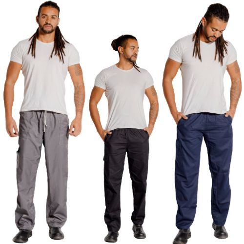 Calça Brim Pesado Reforçada Cargo Para Trabalho 37