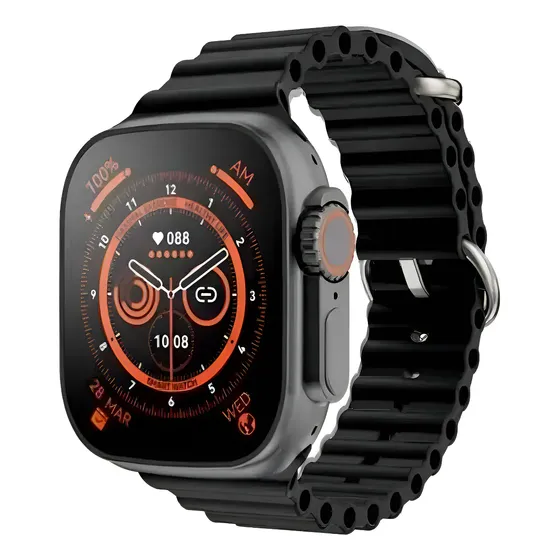 Smartwatch Genérica t800 ultra tela de 1.99" com pulseira de silica gel - cor preto