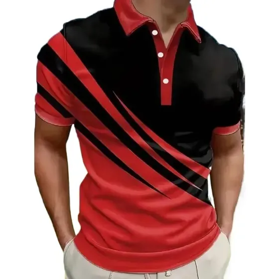 Polo Masculina Camisa Manga Curta Casual Moda