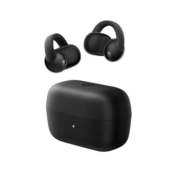 Soundcore C50i da Anker, Fone de Ouvido Bluetooth 6.0, Open Ear, Escuta Aberta, FlexiClip Ajustável, Drivers 12mm, Graves Potentes, Chamadas IA, 28H Bateria, Hi-Res, IP55, Esportivo Corrida, Preto