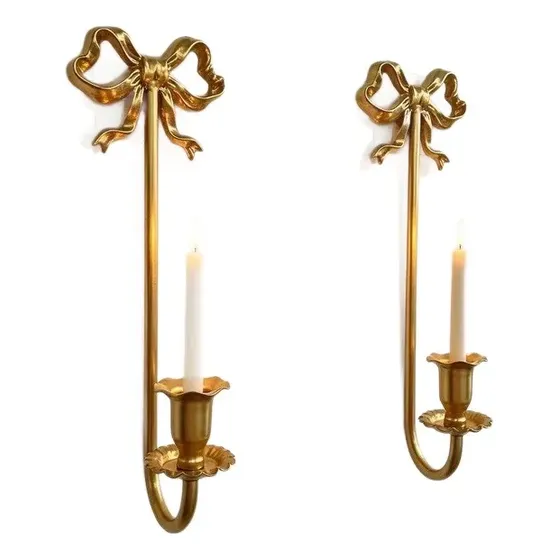Arandela De Parede Golden Bow, Conjunto De 2