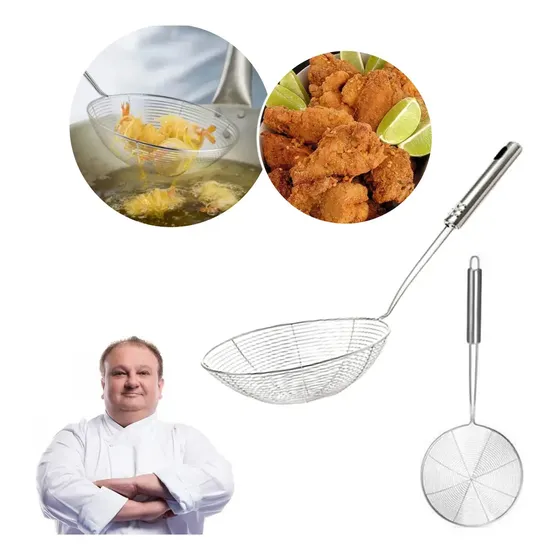Escumadeira Para Fritura Inox 19cm Ingá Cor Cinza