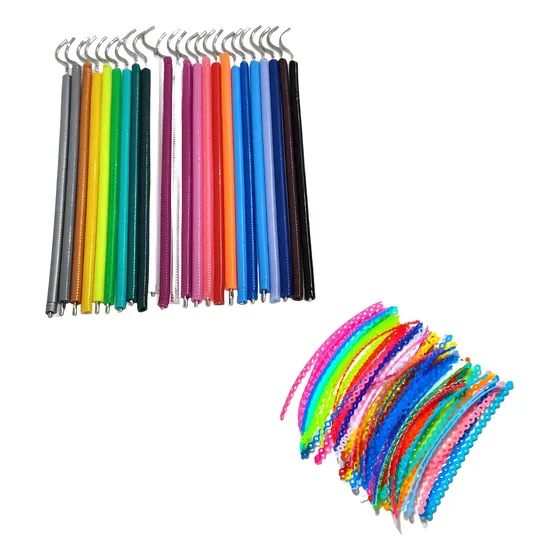 500 Borrachinhas Aparelho + 10 Trançados (5 Pares) Promoção