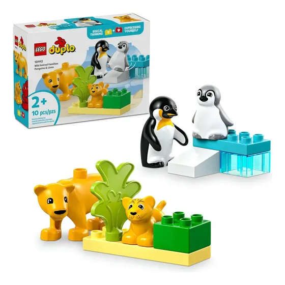Famílias de animais selvagens: pinguins e leões - Duplo Lego 10442