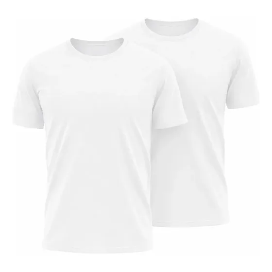 Kit 2 Camisetas Lisa Básicas Algodão Casual Moda Masculina