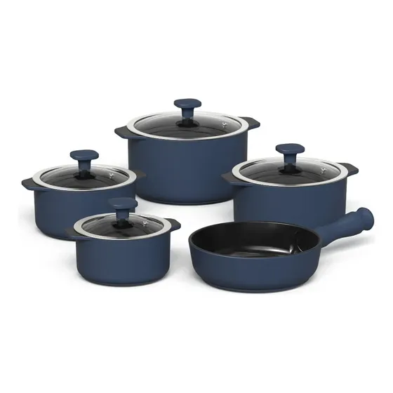 Conjunto De Panelas Ceraflame Slim 5 Peças - Azul (índigo) Azul