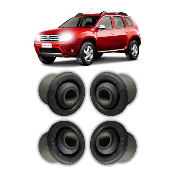 Kit 4 Bucha Bandeja Balança Dianteira Renault Duster 13/...