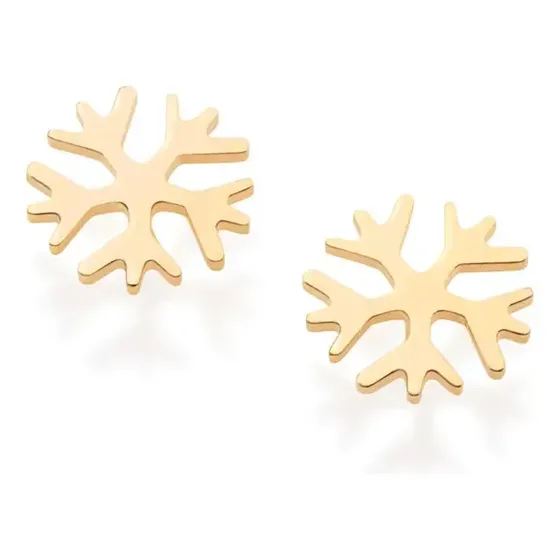Brinco Pequeno Rommanel Folheado A Ouro 1,7 Cm