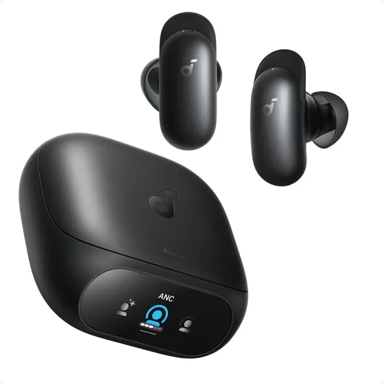 Fone de Ouvido Anker soundcore Liberty 5 Pro Bluetooth 6.1 com IA, Chip Thus, Chamadas Nítidas, ANC Adaptativo, 28h de Bateria, Carregamento Sem Fio, Hi-Res LDAC, HearID 5.0, Preto