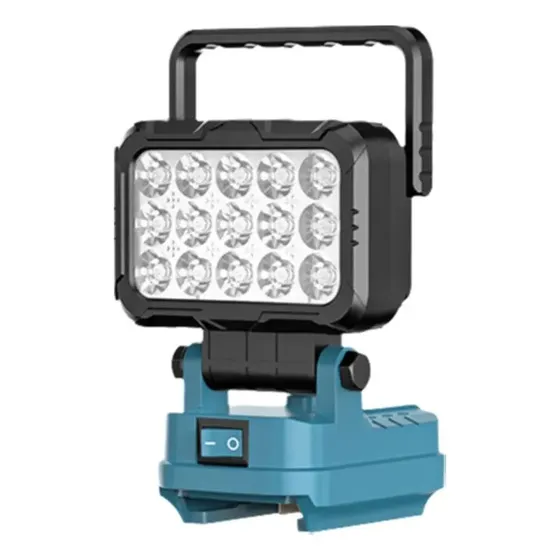 Holofote Led Recarregável P/ Bateria 18v Tipo Makita 18 Azul Branco-frio