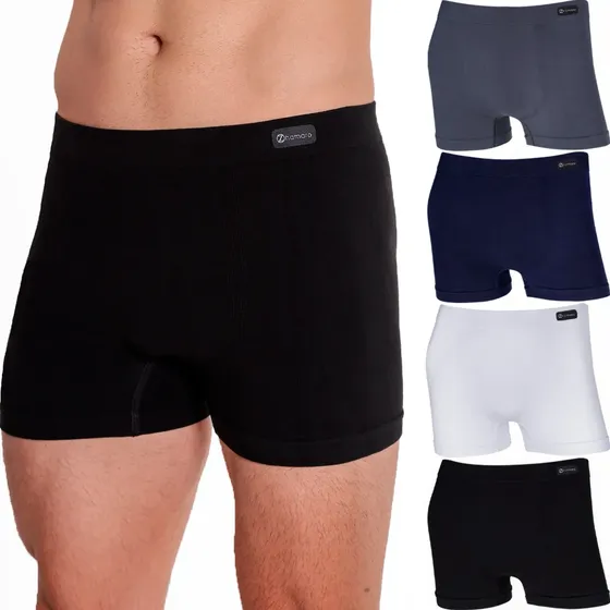 Kit 4 Cuecas Boxer Algodão Sem Costura Box Zhamaro Premium