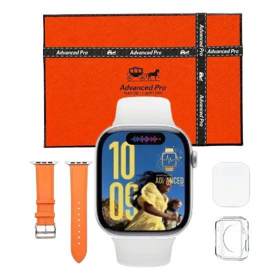 Relógio Smartwatch W11 Mini Pro Série 11 Amoled 42mm Lançamento 2026 Prateado SMARTWATCH ADVANCED PRO