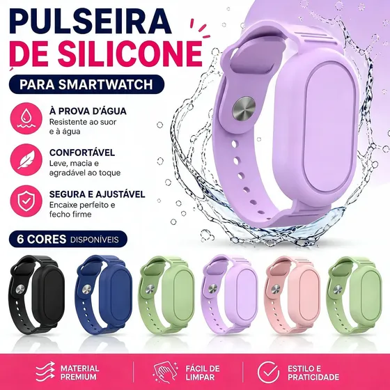 Pulseira Silicone Compatível Com Smarttag 2 A Prova D'água