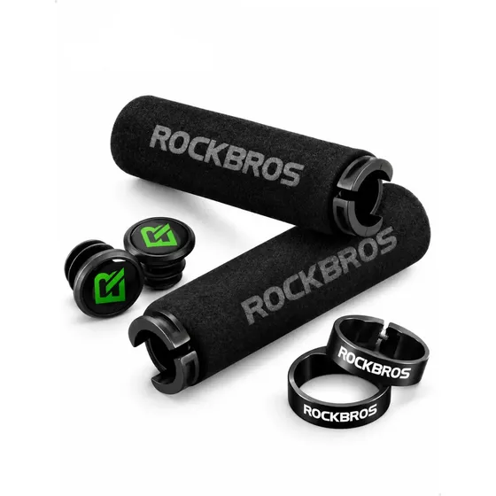 Manopla Punho Rockbros Bt1001 Com Trava Em Alumínio Mtb Bike Preto
