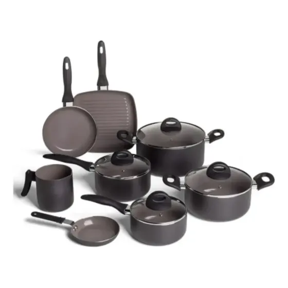 Jogo De Panelas Brinox Ceramic Life Smart Plus 8 Peças Preto