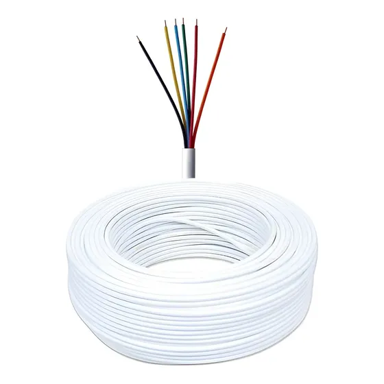 Liquidação Cabo Alarme Interfone Sensor 6 Vias 100m Cobertura Branco
