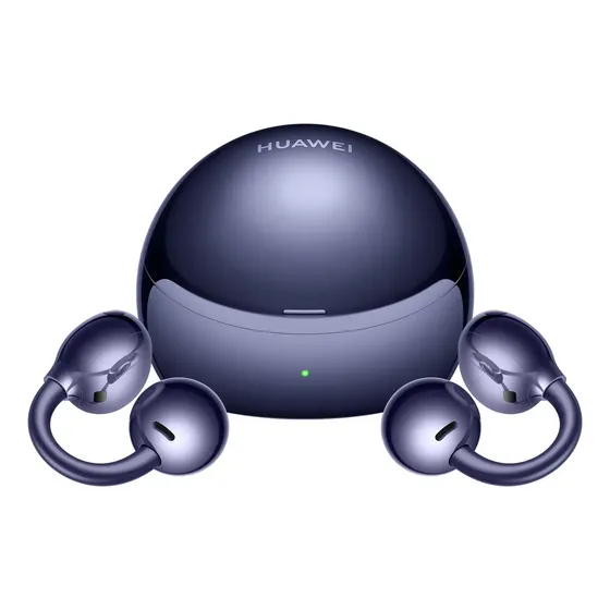 Fones de Ouvido Sem Fio HUAWEI FreeClip 2 S C-bridge Design Escuta Adaptativa com Ouvido Aberto, Chamadas com Qualidade Cristalina, Conexão entre Sistemas Operacionais, IP57 Azul Profundo