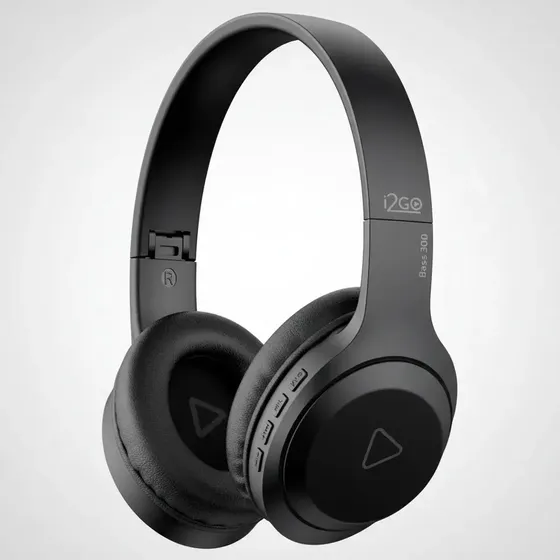 Headphone Bluetooth Bass 300 I2go Até 10h De Bateria Cor Preto