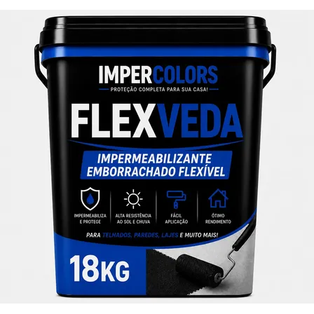 Tinta Emborrachada 18kg Anti Infiltração Protege 100%