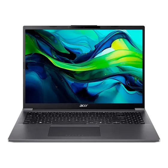 Notebook 16" Acer Aspire 16 com Tela WUXGA IPS 16:10 Processador Intel Core Ultra 5 115U 16GB RAM LPDDR5 a 6400MHz SSD de 512GB Windows 11 Home