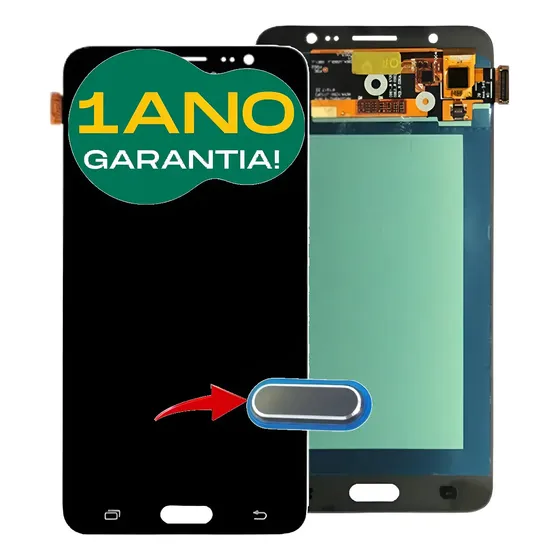 Tela Touch Display Para J7 2016 J710 Metal Lcd Amoled + Home