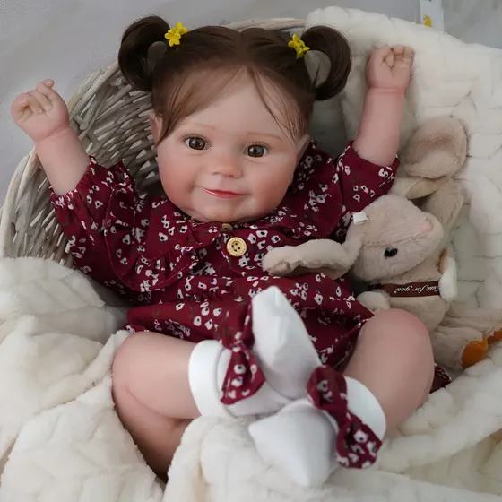 Boneca Bebê Reborn 48cm Menina Realista Corpo De Silicone