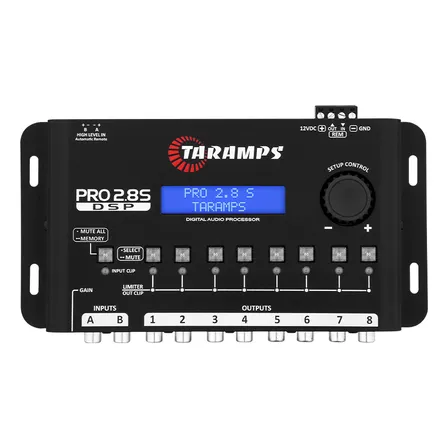 Processador de Áudio Taramps Pro 2.8S para Som Automotivo