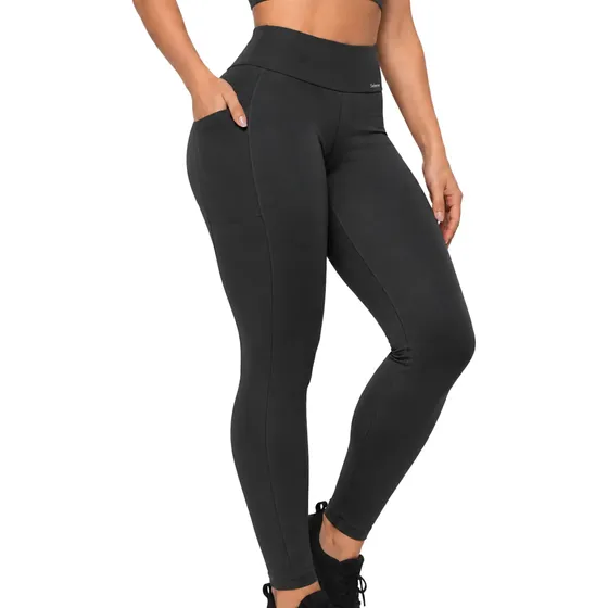 Legging Academia Corrida Com Bolso Selene Zero Transparência