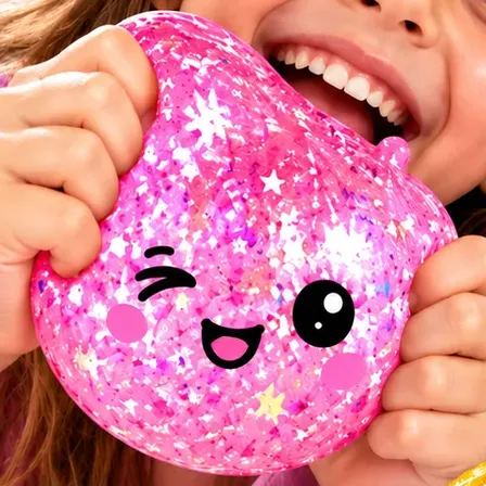 Bola Squishy Grande Com Glitter Brinquedo Macio Sensorial Aleatória