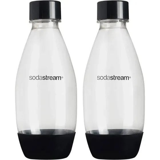 Kit 2 Garrafas Plásticas 500ml Pretas Sodastream