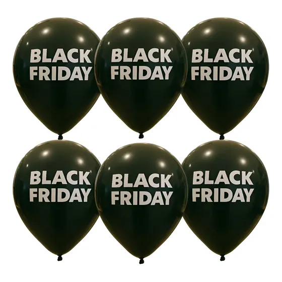 Bexiga Black Friday Balão Decorado N°11 C/125 Unidade Full