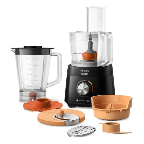 Processador Walita Preto 1000w - Hr7304/92 Preto