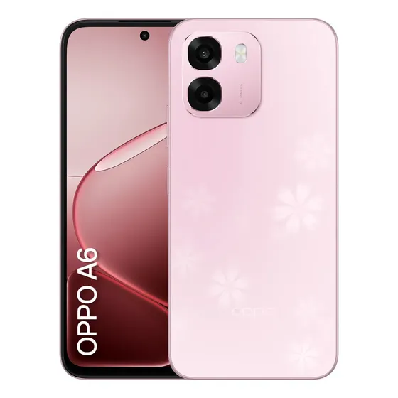 Smartphone OPPO A6 256GB 6GB RAM Física, 12GB RAM Virtual Bateria 7000 mAh Câmera AI 50MP NFC IP69 Rosa Sakura