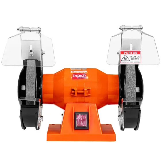 Moto Esmeril Lixadeira Bancada 6 Pol GRM300 Intech Machine 300w 2 Rebolos