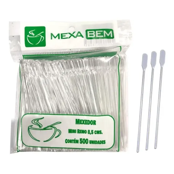 Promoção Mexedor Para Café Cristal Com 500 Unidades 8,5 Cm